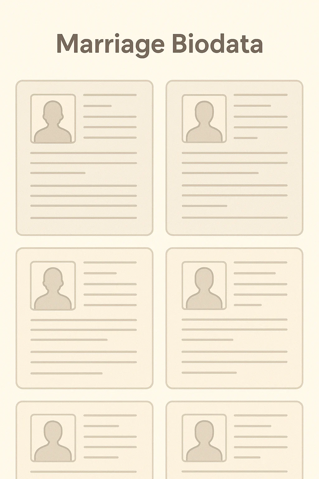 Marriage Biodata Samples and Examples: Professional Templates