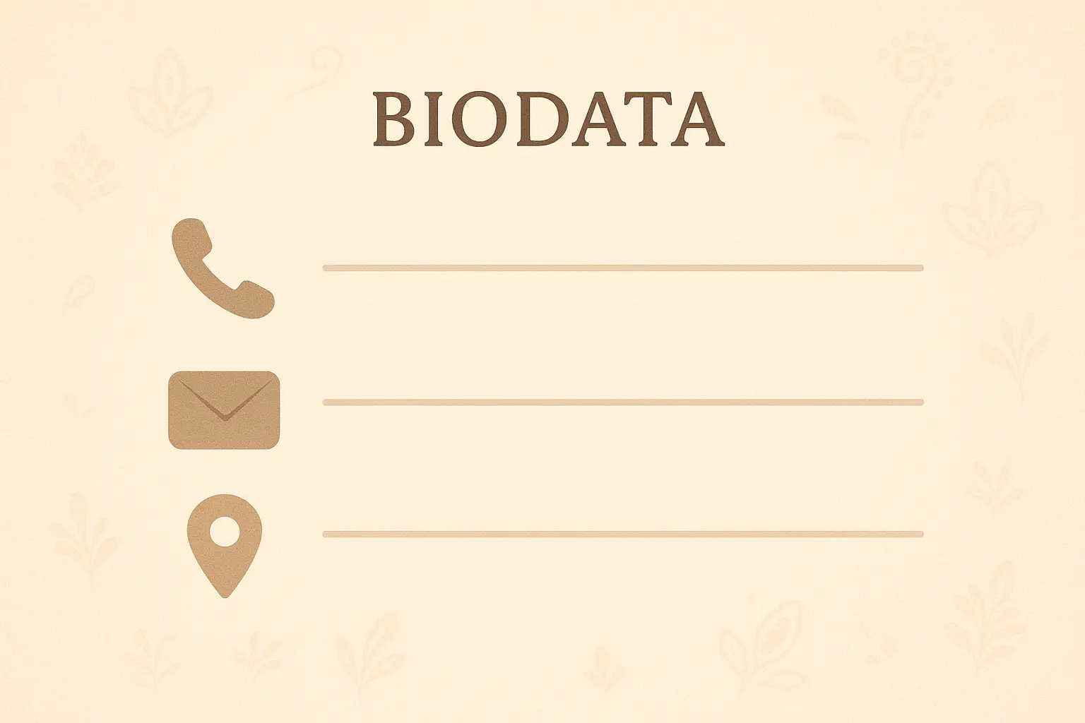 Contact Information in Marriage Biodata: Privacy and Best Practices